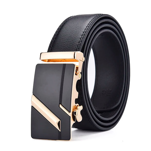 Leather Belts for Men Automatic Male Belts Cummerbunds Leather Belt Men Black Belts Cinturon Hombre