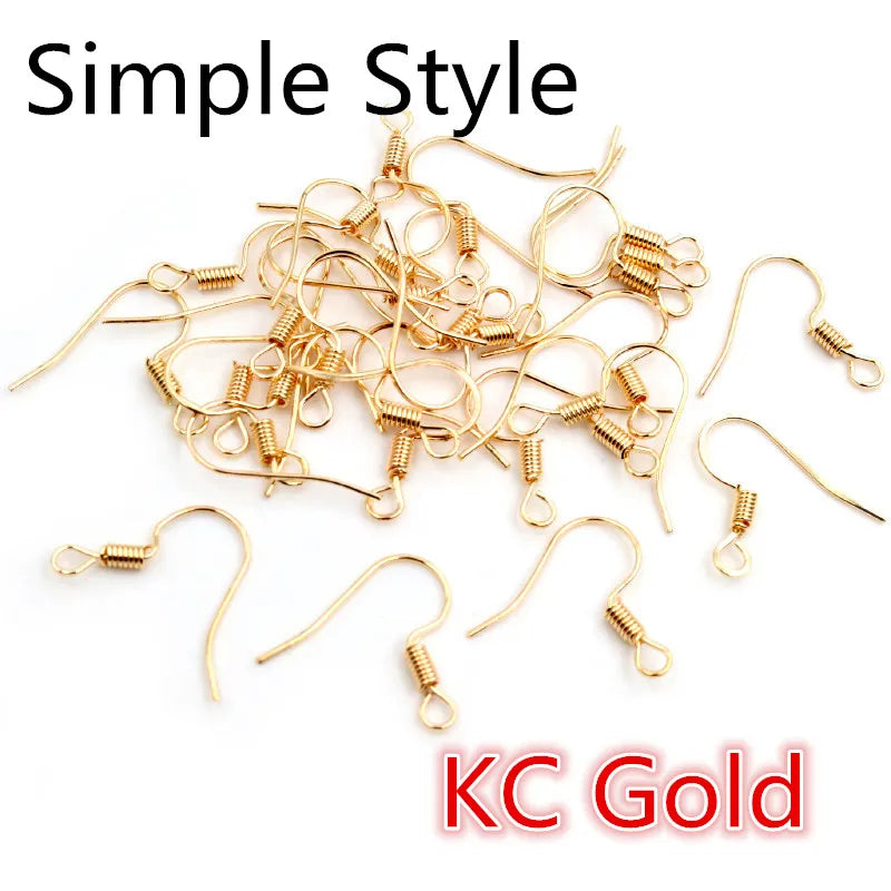 100pcs/Lot 20x17mm DIY Earring Findings Earrings Clasps Hooks Fittings DIY Jewelry Making Accessories Iron Hook Earwire Jewelry