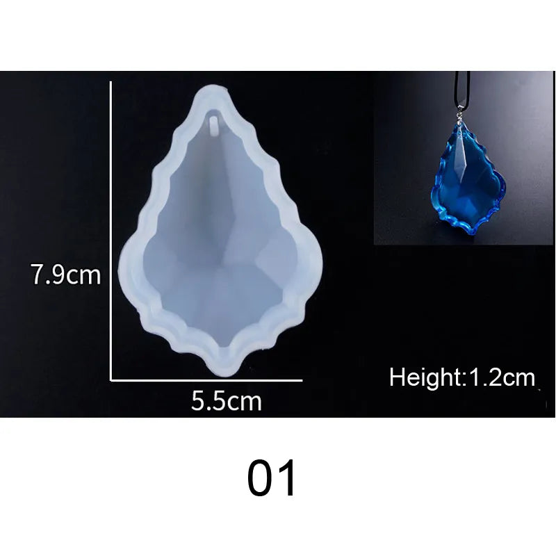 1PC 3D Pendant DIY Necklace Jewelry Mold Pendants Crystal Scale Jewelry Resin Molds for Jewelry Making Tool
