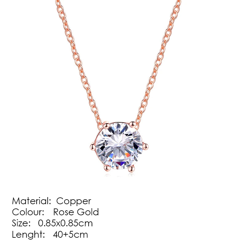ZHOUYANG Pendant Necklaces Jewelry for Women Rose Gold Color Chain Jewellery Heart Necklace Cubic Zirconia N388