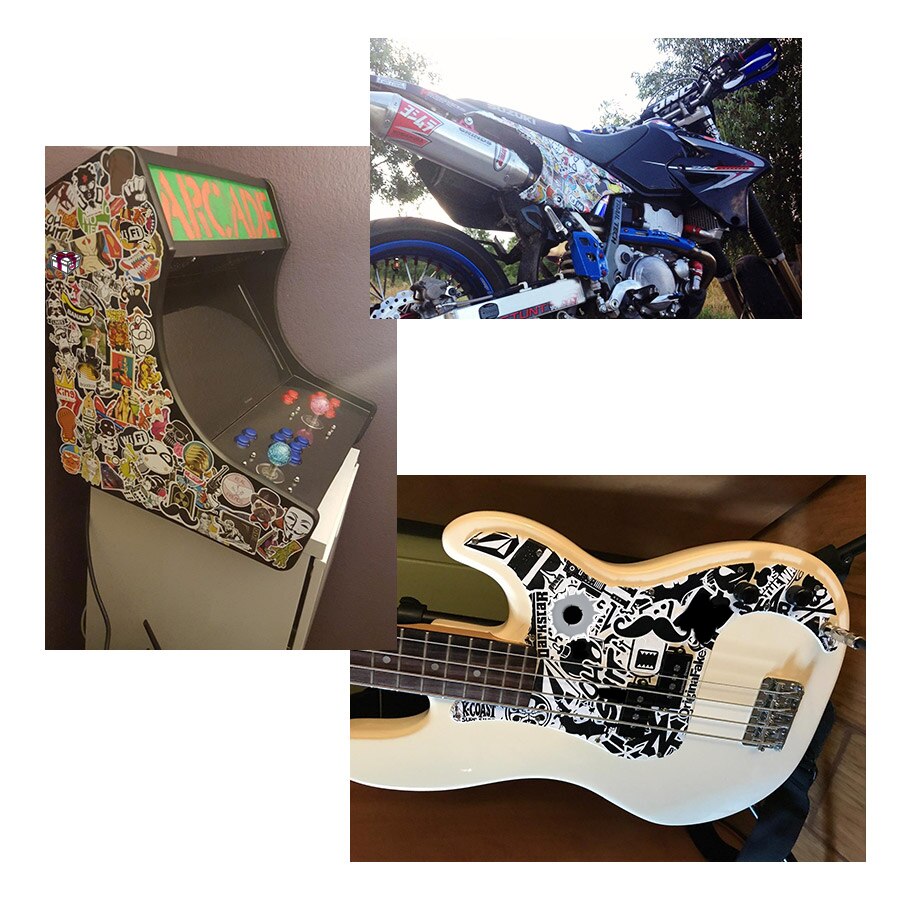 100 PCS Racing Car Stickers Graffiti JDM Car Modification Waterproof Sticker for Motorcycle Bicycle Helmet Motor Suitcase Laptop