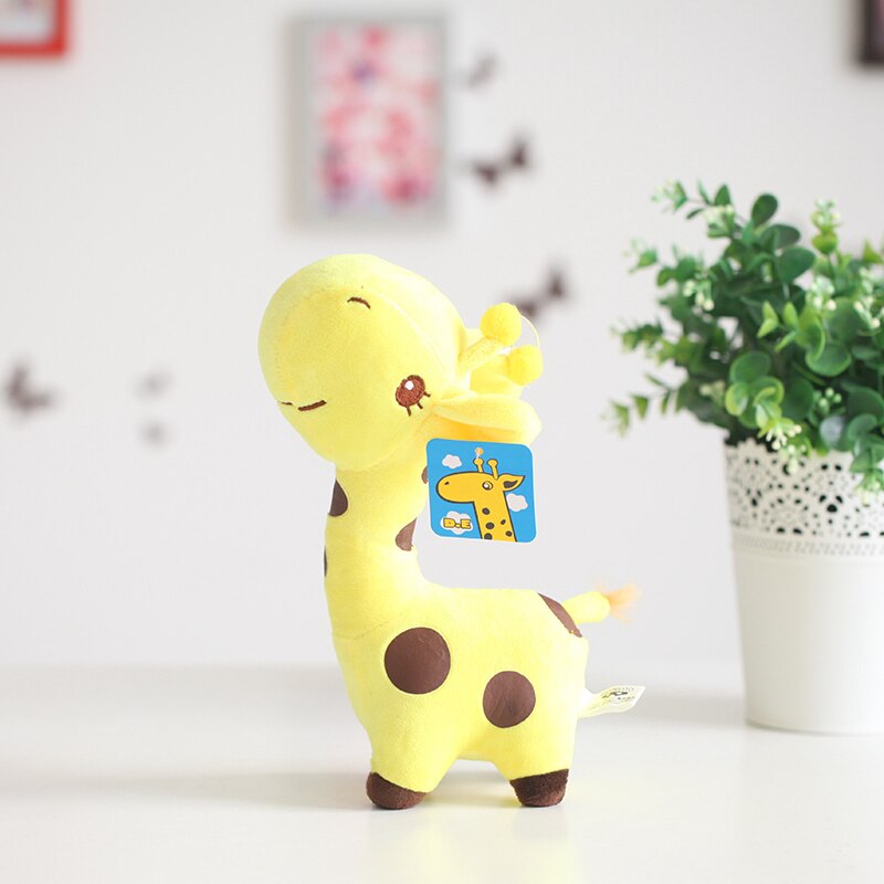 18cm/25cm Cute Giraffe Plush Toy Pendant Soft Deer Stuffed Cartoon Animals Doll Baby Kids Toys Christmas Birthday Colorful