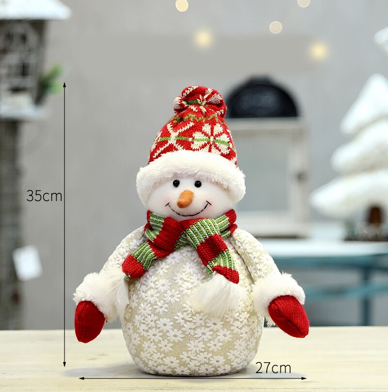 Santa Claus Snowman Alpaca Elk Christmas Decorations for Home New Year Christmas Doll Home Figures Ornaments Merry Christmas