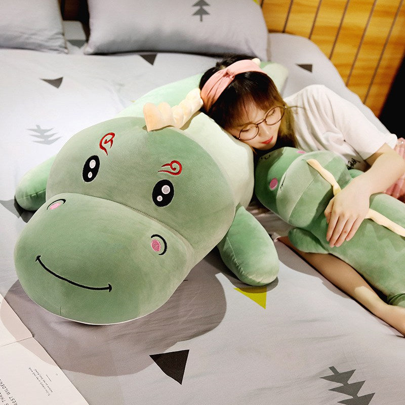 New Big Size Long Lovely Dinosaur Plush Toy Soft Cartoon Animal Dinosaur Stuffed Doll Boyfriend Pillow Kids Girl Birthday