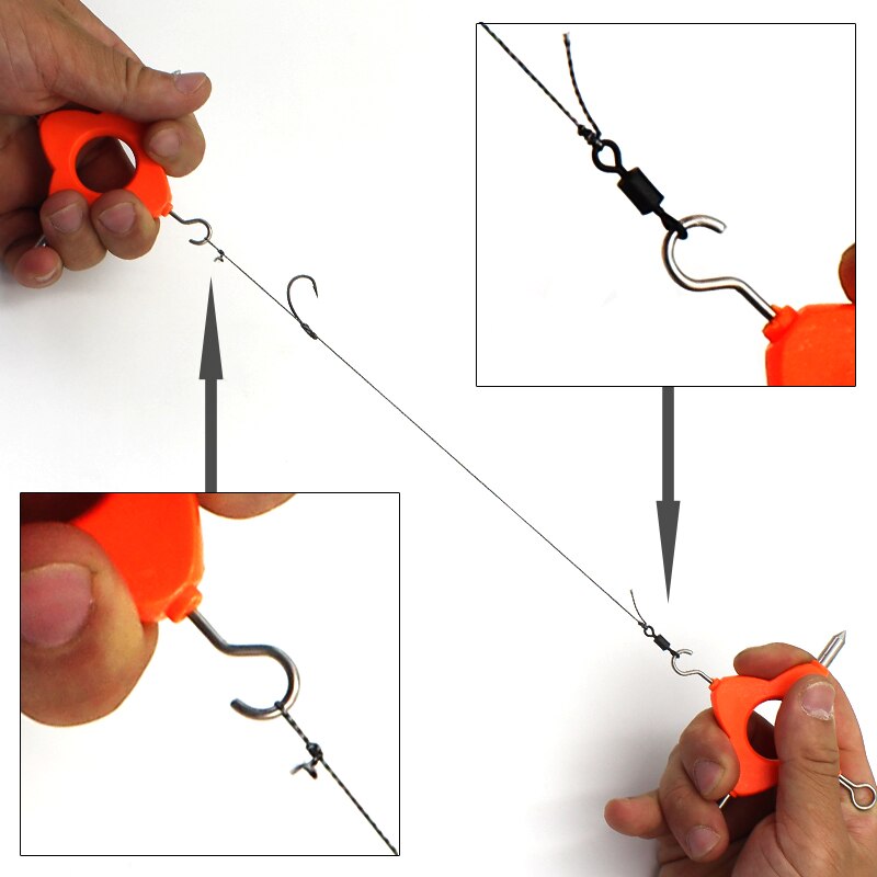 Carp Fishing Tools 4 in 1 Multi Puller Tool for Making and Knotting Knotless Knot Carp Rig Knot Puller Carp Fishing Handy Tackle
