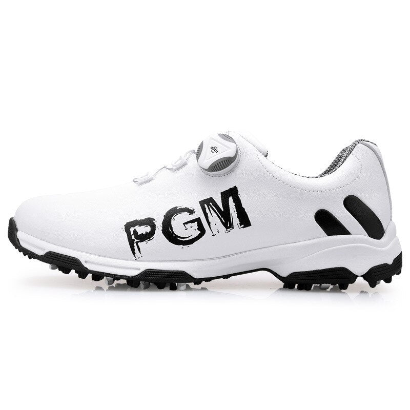 PGM Golf Shoes Men's Shoes Sports Waterproof Anti Slip for Golfer New Patented Rotate Buckle Shoelace Multi Colors Soft Shoe