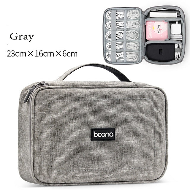 TUUTH Travel Digital Cable Storage Bag Mobile Power Organizer Bag Electronics Accessories Bag Case for Earphones