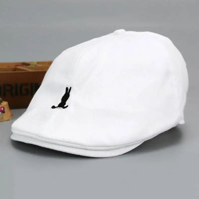 Cute Kids Striped Beret Boys Girls Solid Baseball Cap Cotton Beret Hat Children Peaked Caps