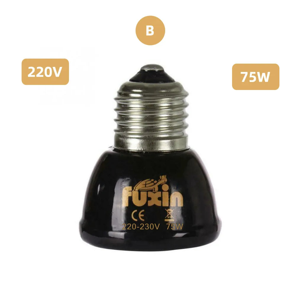 E27 Pet Heating Lamp Mini Infrared Ceramic Emitter Heat Bulb Pets Turtle Heating Light Box Warmer Light Bulbs 25/50/75/100w