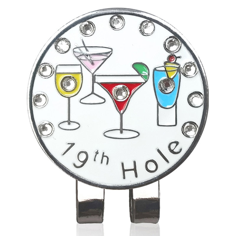 24 Kinds Different Design Golf Marker W Golf Hat Clip Clamp Golf Ball Mark Animals Wine Cup Plants Shoes Flag 1pcs