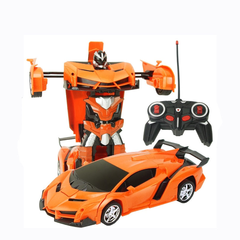 2In1 RC Car Sports Car Transformation Robots Models Remote Control Deformation Car RC Fighting Toy KidsChildren's Birthday
