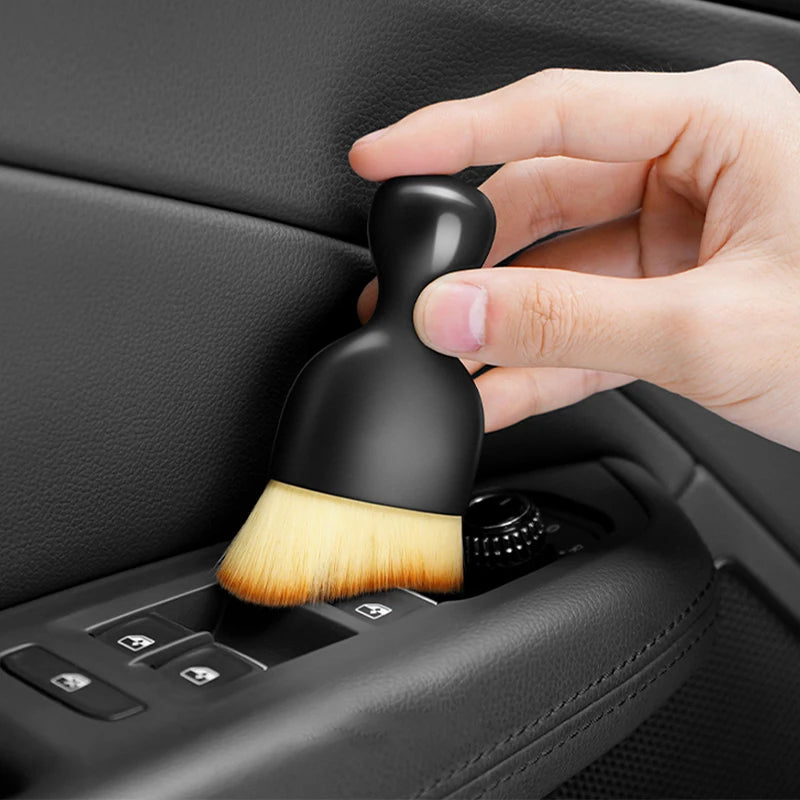 SEAMETAL Car Interior Cleaning Tool Air Conditioner Air Outlet Detailing Cleaning Brush Car Crevice Dust Removal Artifact Brush