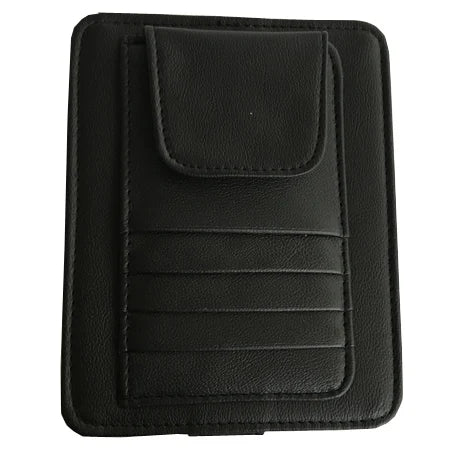 PU Car Vehicle Sun Visor Sunglasses Eyeglasses Glasses Holder Storage Clip Credit Card Package ID Storage Pen Bag With 3 Color