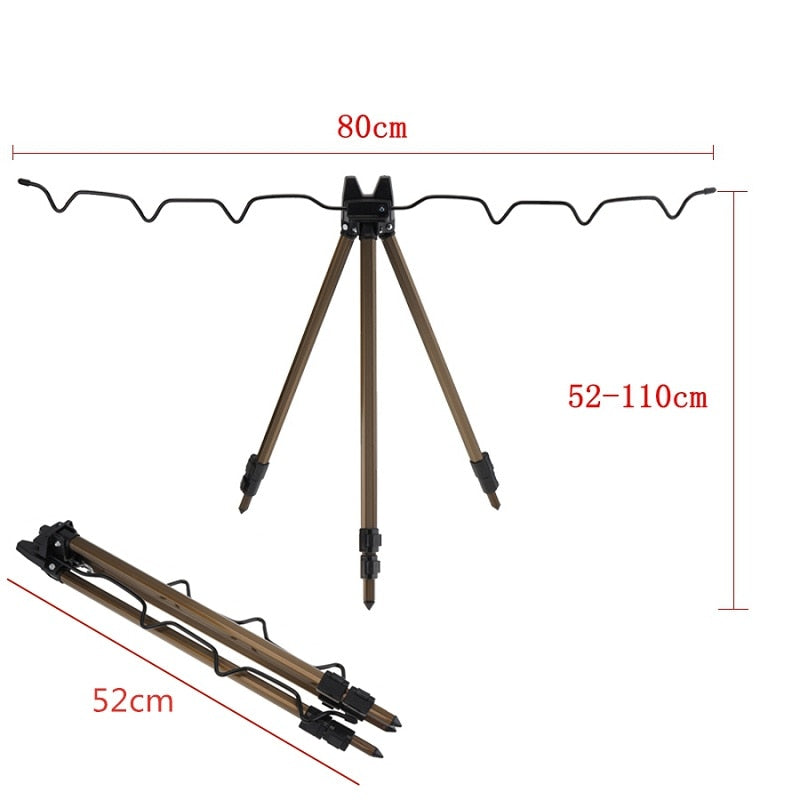 Aluminum Alloy Telescopic 5 / 7 Groove Fishing Rods Holder Portable Collapsible Fishing Stand Sea Fishing Pole Bracket