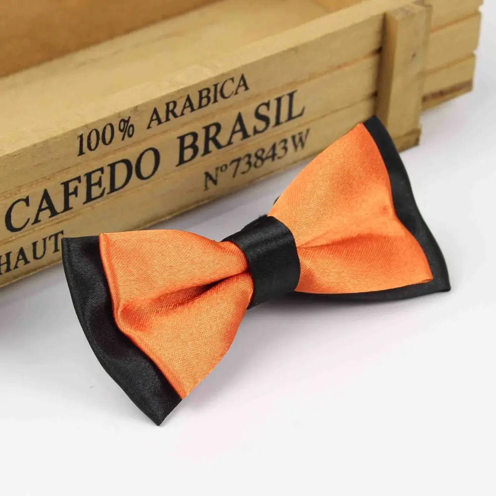Classic Kid Suit Neckwear Baby Boy's Girls Fashion Solid Color Adjustable BowtiE Chlidren Two Tone Pet Dog Cat Bow Tie