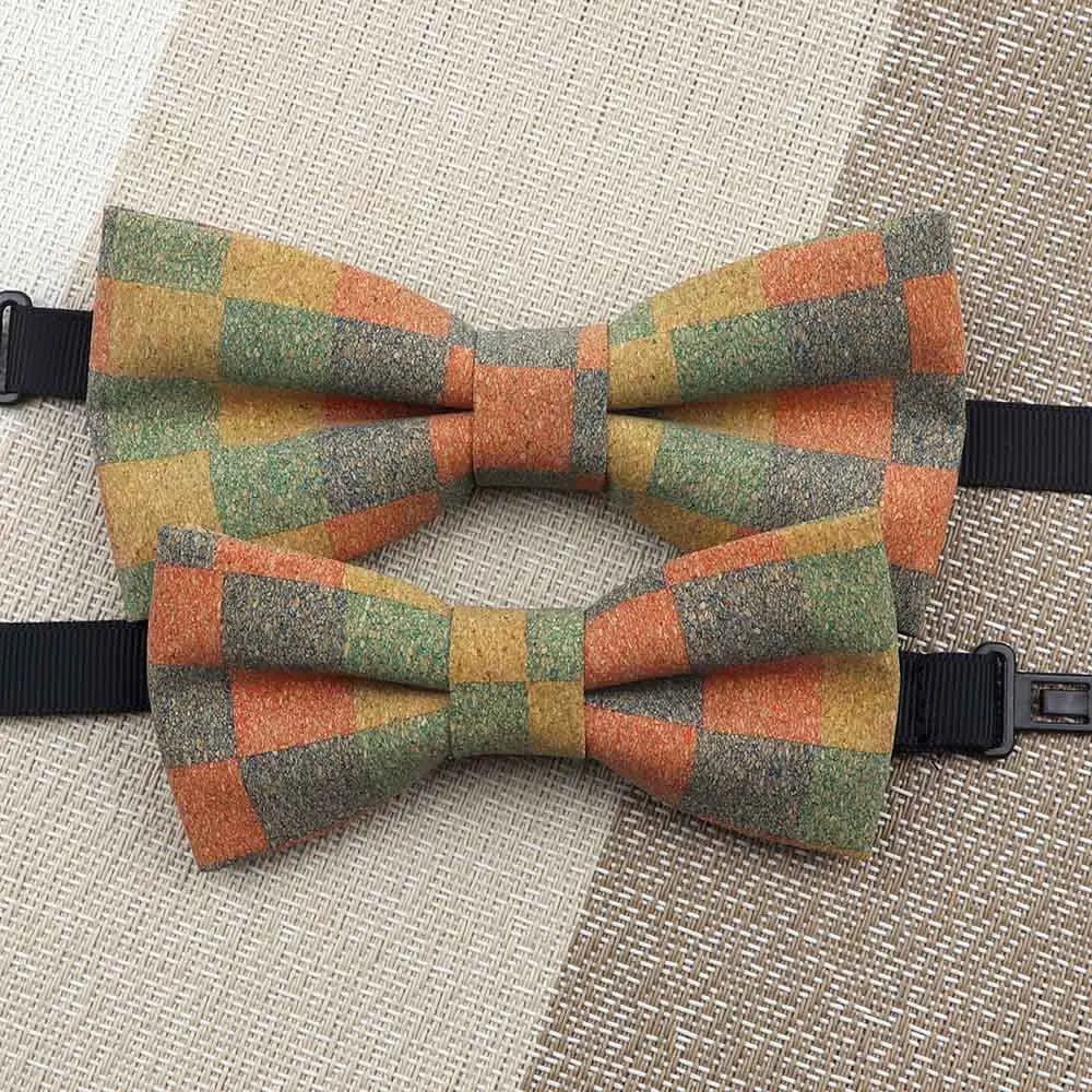 Fashion New Cork Wood Kids Bow Ties Novelty Handmade Fancy Bowtie Adjustable Butterfly Party School Children Accessories