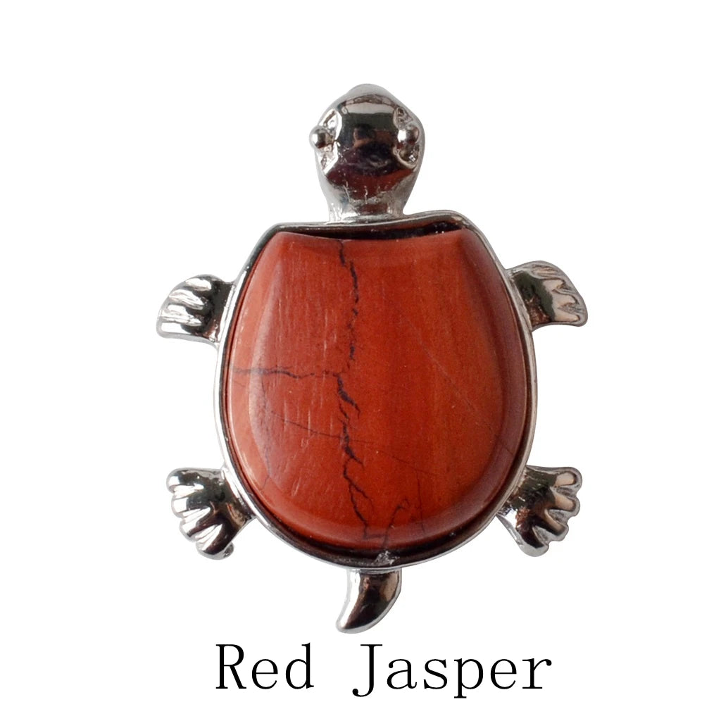 Howlite Turtle Nacklace Pendant Natural Semi Precious Stones Give for Men and Women