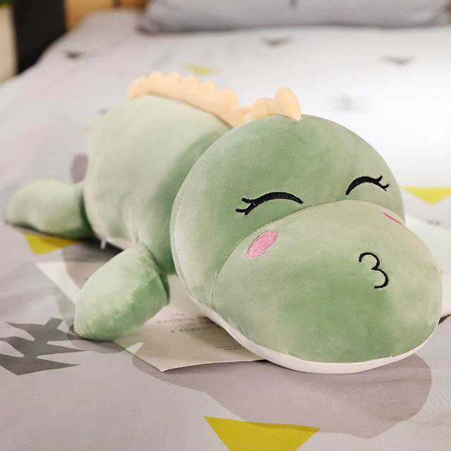 New Big Size Long Lovely Dinosaur Plush Toy Soft Cartoon Animal Dinosaur Stuffed Doll Boyfriend Pillow Kids Girl Birthday