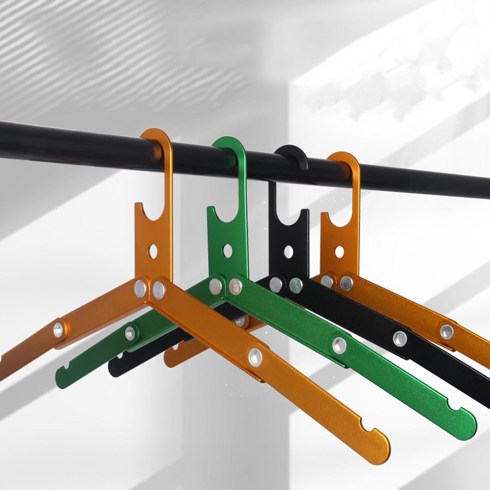 New Aluminum Alloy Folding Clothes Hanger Outdoor Camping Coat Drying Rack Space