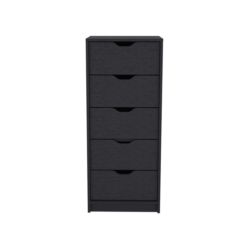 Kamran Dresser, Five Drawer Narrows -Black