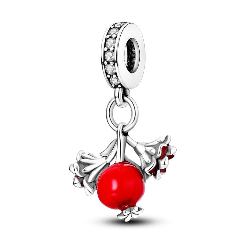 Christmas Plata De Ley 925 New in Red Socks Santa Charm Christmas Tree Beads for Pandora 925 Bracelet Necklace Christmas Jewelry