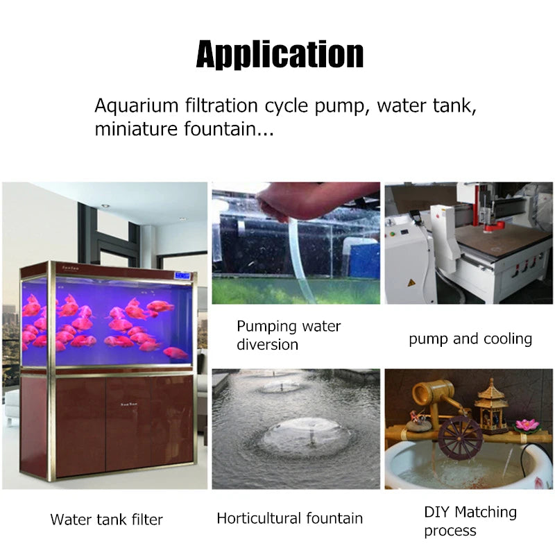 220V Ultra Quiet Submersible Water Pump Filter Fish Pond Fountain Aquarium Tank High-Lift 10 15 25 40 55W 600-3000l/H EU Plug