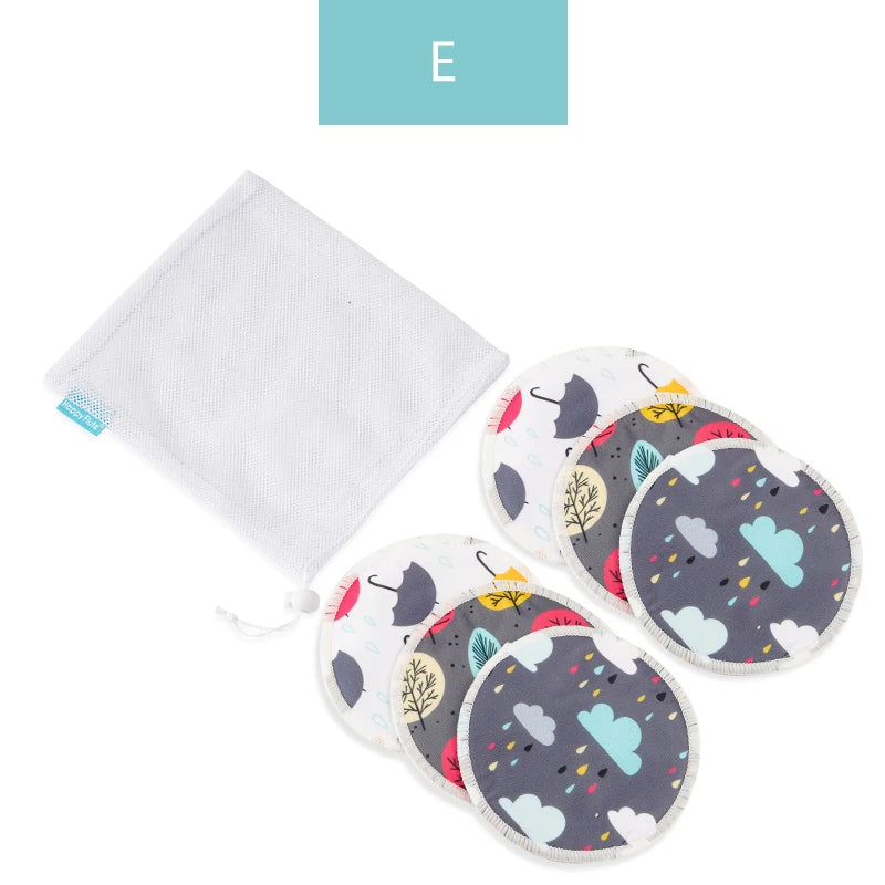 HappyFlute Bamboo Breast Pad Nursing Pads for Mum Waterproof Washable Feeding Pad Bamboo Reusable Breast Pads With Laundry Bag