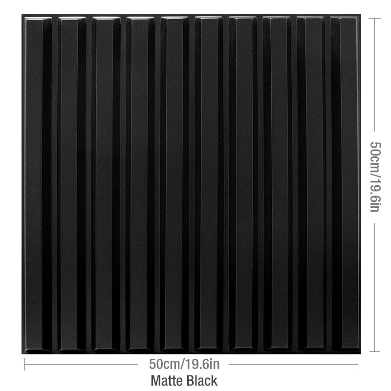 9.8ft/3m 12pcs 50x50cm 3D Wall Sticker Decor Blinds Line Living Room Wallpaper Mural Waterproof 3D Wall Panel Bathroom Kitchen