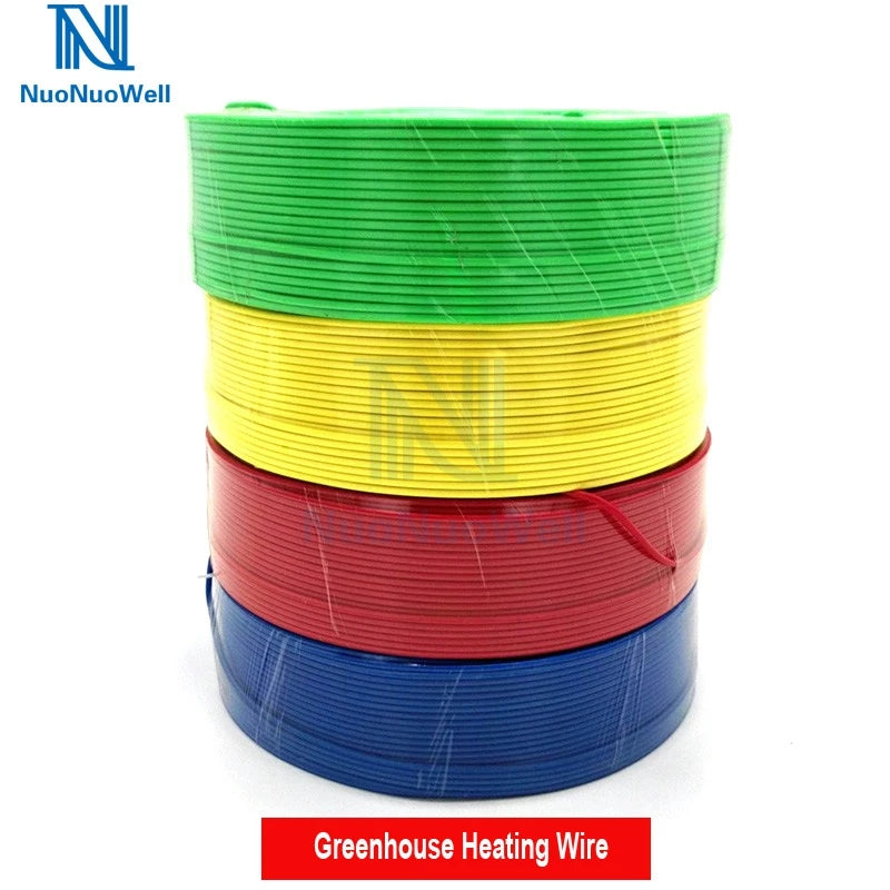 100M Agriculture Soil Heating Line Air Heating Wire Electrofarming Heater Cable Greenhouse Vegetable Flower Raise the Warm