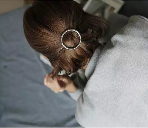 Metal Leaf Hair Clip Barrettes Hairpin Barrette Hair Claws Women Girls Trend Charm Moon Round Triangle