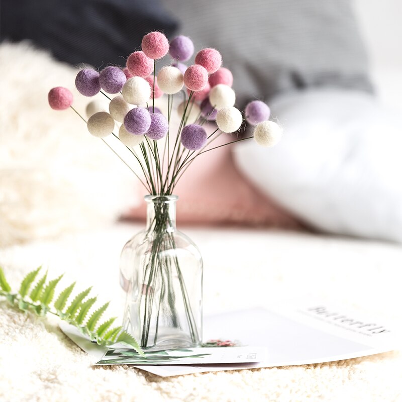 Nepal Wool Ball 100PC 2cm Multicolour Felt Balls Christmas Decor Baby Room DIY Rattle Handmade Crafts Baby Accessories