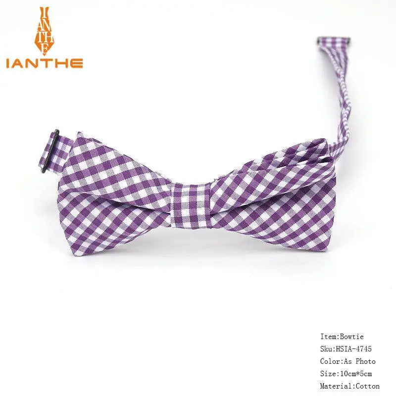 36Colors Brand Plaid Kid Bowtie Cotton Children Bowties Baby Kid Classical Pet Dog Cat Striped Butterfly Child Bow Tie