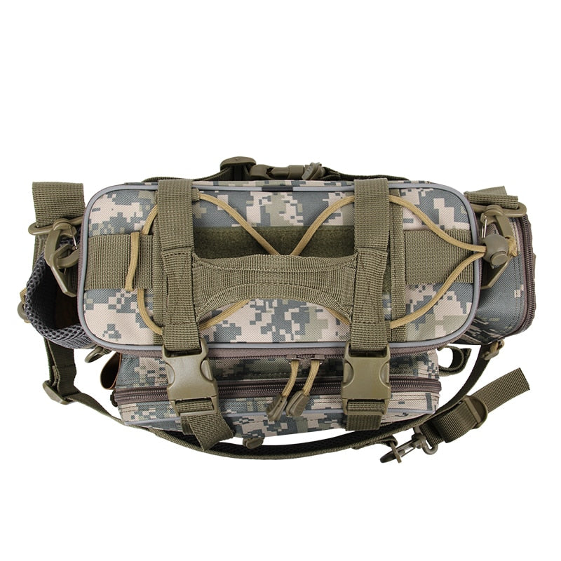 TSURINOYA Multifunction Fishing Bag Y7 19*15*40cm High Capacity Fishing Tackle Lure Bag Shoulder Bag Canvas Waist Bag