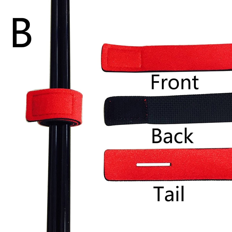 OUTKIT 2PCS New Fishing Tools Rod Tie Strap Belt Tackle Elastic Wrap Band Pole Holder Accessories Diving Materials Non-Slip Firm