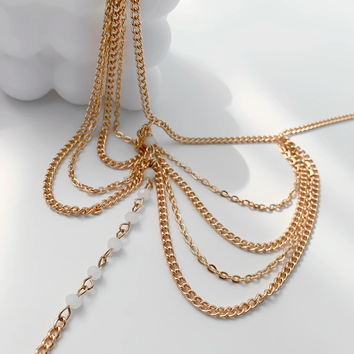 New Beach Barefoot Sandal Jewelry Elegant Bride Women's Fashion Charm Layer Chain Link Crystal Beads Foot Anklet Bracelet