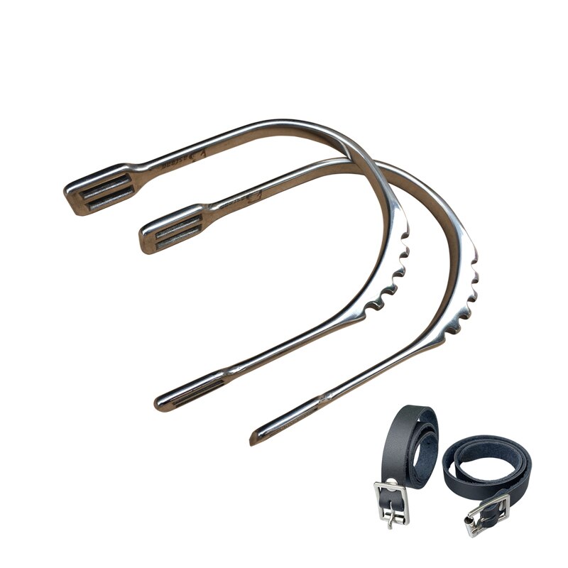 Stainless Steel Spur With Three Teeth Band Horse Riding Equipment