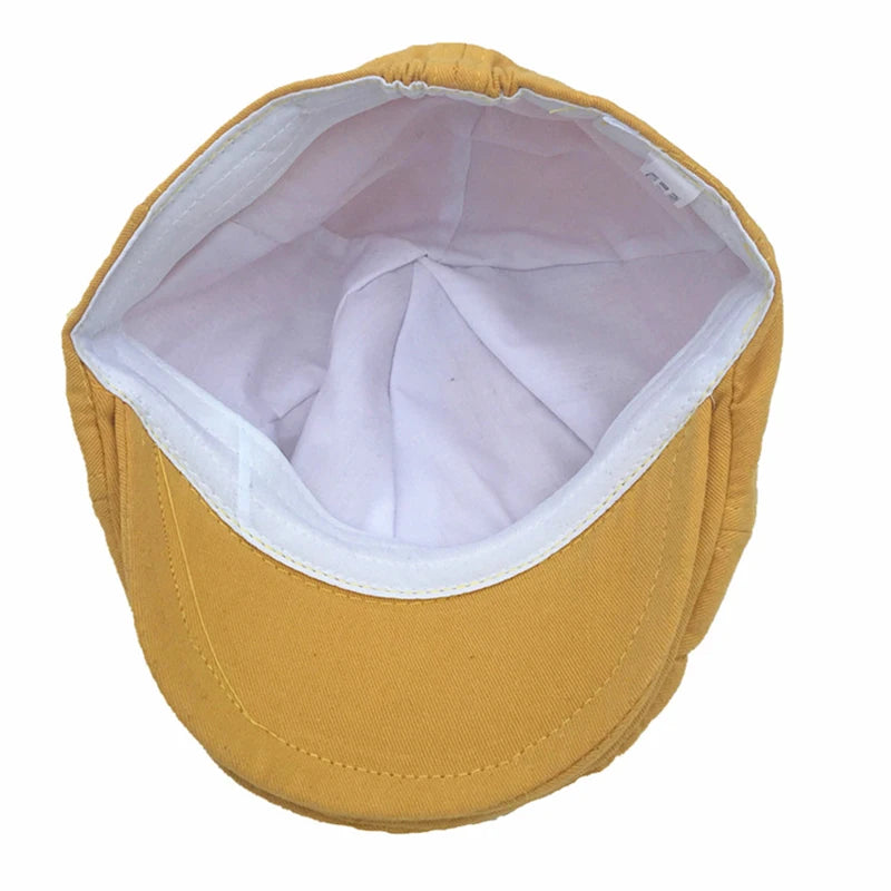Cute Kids Striped Beret Boys Girls Solid Baseball Cap Cotton Beret Hat Children Peaked Caps