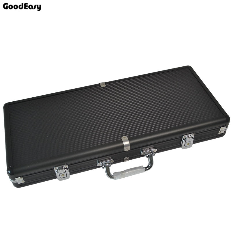 Aluminum Casino Texas Poker Chips Case Capacity Suitcase Black Jack Poker Container Box Tool Case Outdoor Vehicle Kit Box