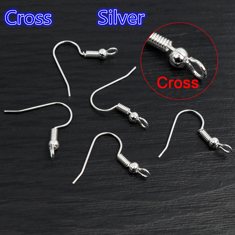 100pcs/Lot 20x17mm DIY Earring Findings Earrings Clasps Hooks Fittings DIY Jewelry Making Accessories Iron Hook Earwire Jewelry