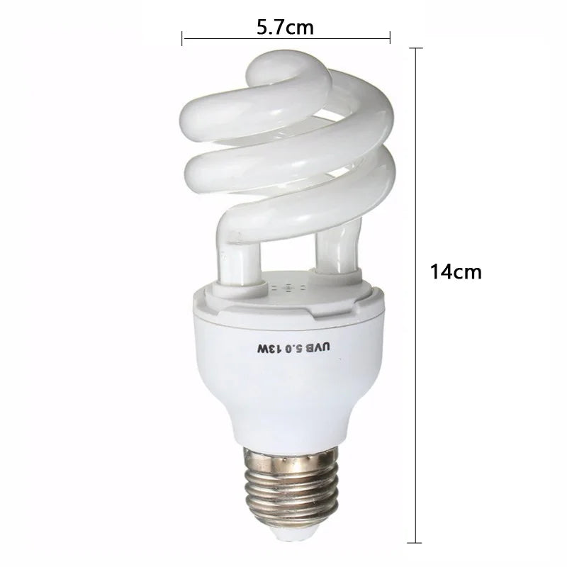 Reptile UVB 5.0 10.0 Lamp Bulb for Turtle Lizard Snake Lguanas Heat Calcium Lamp Bulb Energy Saving Light Reptile Succulent E27