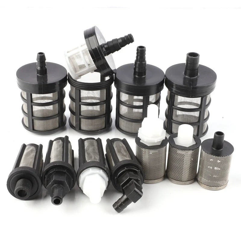 10 Kinds 8~14mm Hose Pipe Filter Car Wash Garden Irrigation Sprayer Pump Filtering Net Strainer Stainless Steel Mesh Filter