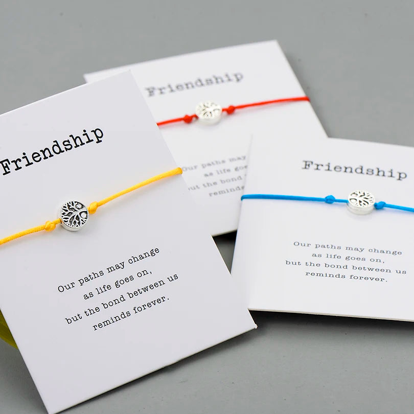 Pipitree Life Tree Charm Bracelets for Women Men Children Lucky Red String Friendship Wish Bracelets Jewelry Adjustable