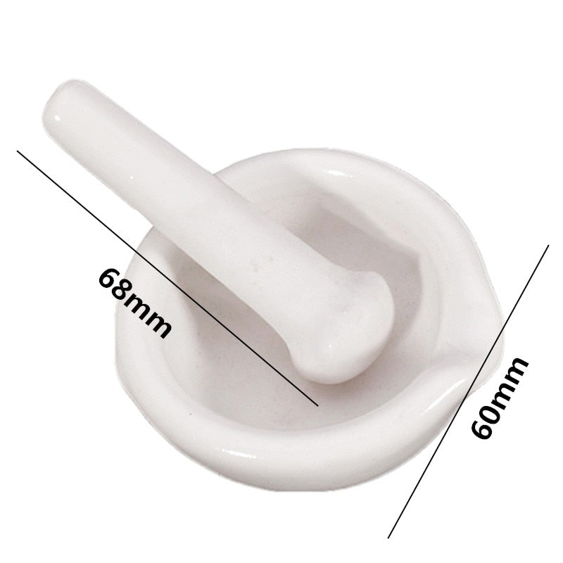 60mm Chinese Style Ceramics Spice Mill Grinder Set Handheld Seasoning Mills Grinder Kitchen Mortar and Pestle Tools Set
