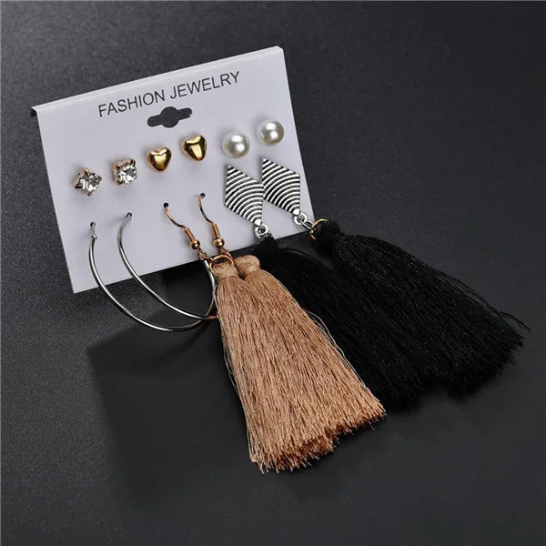 Modyle New Hot Sell Small Stud Earrings Set for Women Girl Punk Stud Earrings Set Personality Party Jewelry Brincos