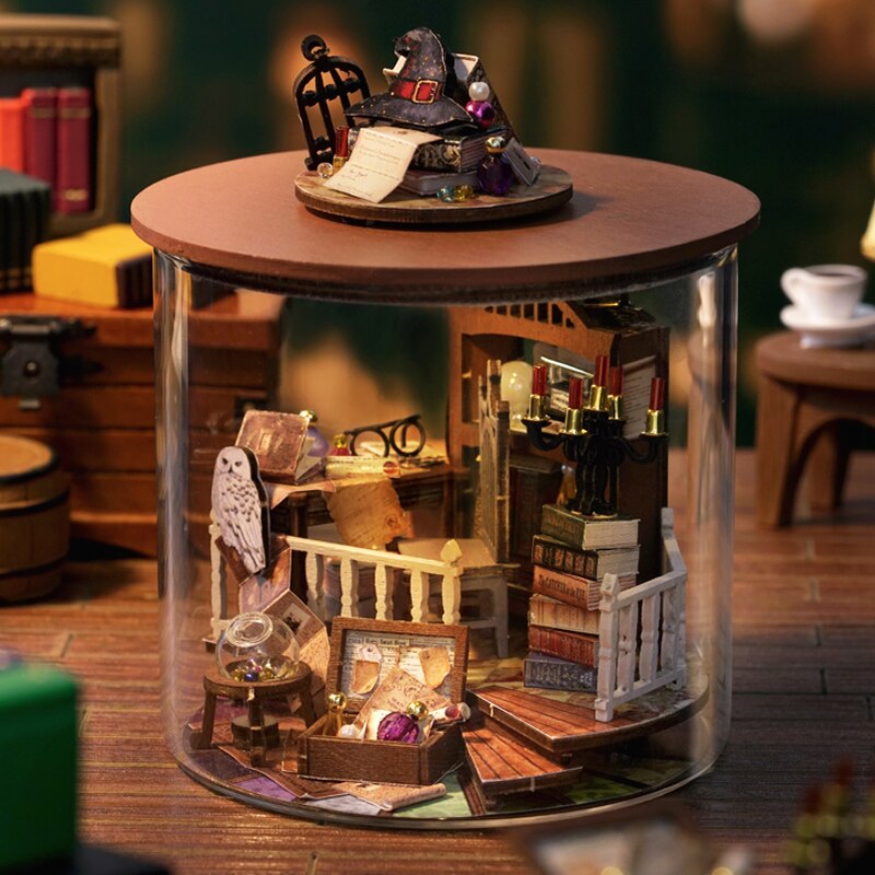 Cutebee DIY DollHouse Kit Wooden Doll Houses Forest Teashop With Furniture Kit Toys for Children Christmas
