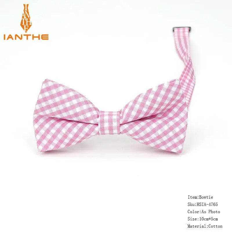 36Colors Brand Plaid Kid Bowtie Cotton Children Bowties Baby Kid Classical Pet Dog Cat Striped Butterfly Child Bow Tie