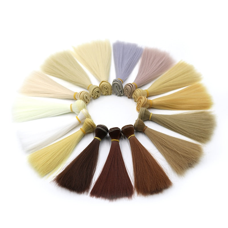 Msiredoll Bjd Wig 15*100CM or 20*100CM or 25*100CM Doll Hair for 1/3 1/4 1/6 Straight Hair Doll Hair Bjd Wig Diy