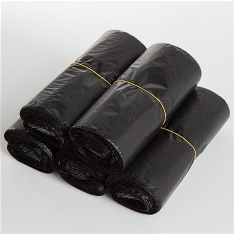 100pcs/Lots Courier Bags Black Smooth New PE Plastic Poly Storage Bag Envelope Mailing Bags Self Adhesive Seal Plastic Pouch