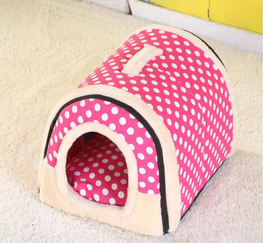Large Pet Dog Bed Cat House Cave Comfortable Print Stars Kennel Mat for Pet Puppy Winter Summer Foldable Cat Bed Pet Supply