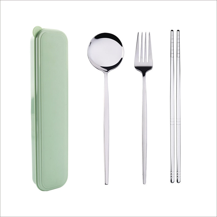 TUUTH Dinner Set Cutlery Stainless Steel Tableware Knife Fork Spoon Dinnerware Set With Box Western Dinner Tools